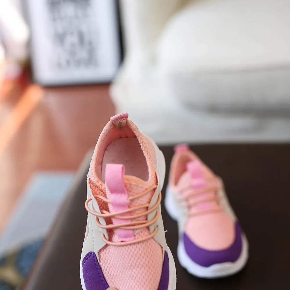 TELOTUNY 2018 модные детские для маленьких мальчиков девочки спортивные кроссовки Обувь с дышащей сеткой кроссовки Повседневная обувь IU30