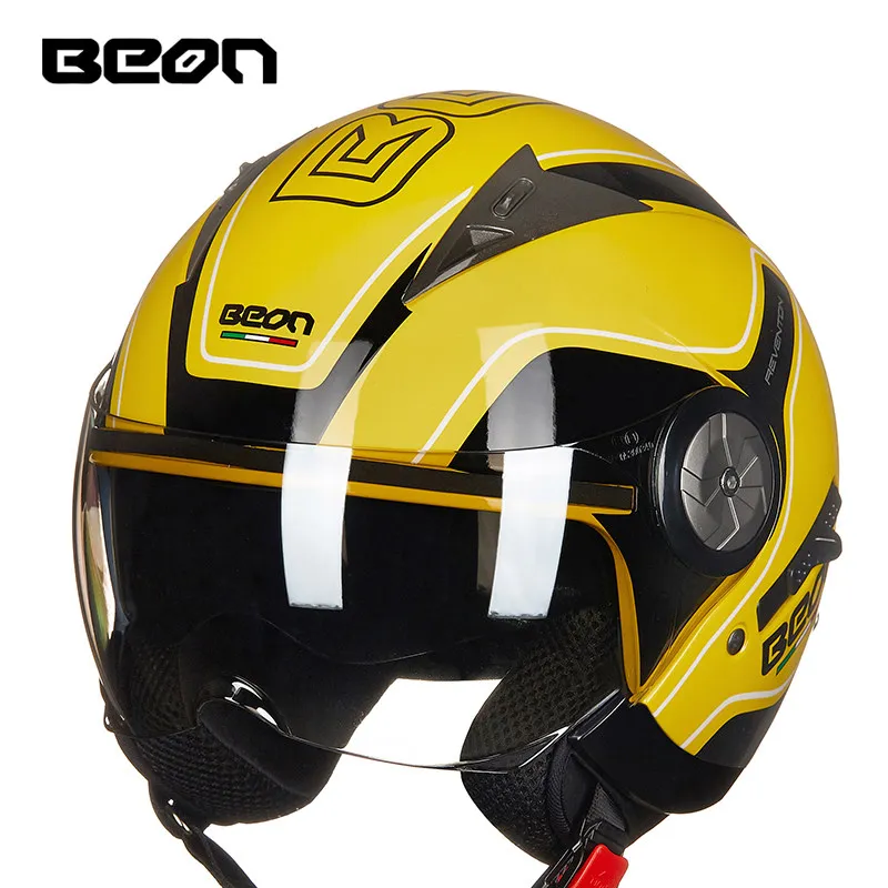 BEON модный moto rcycle шлем Ретро шлем двойной объектив шлем falf шлем moto casco B-216 из АБС и поликарбоната - Цвет: 8