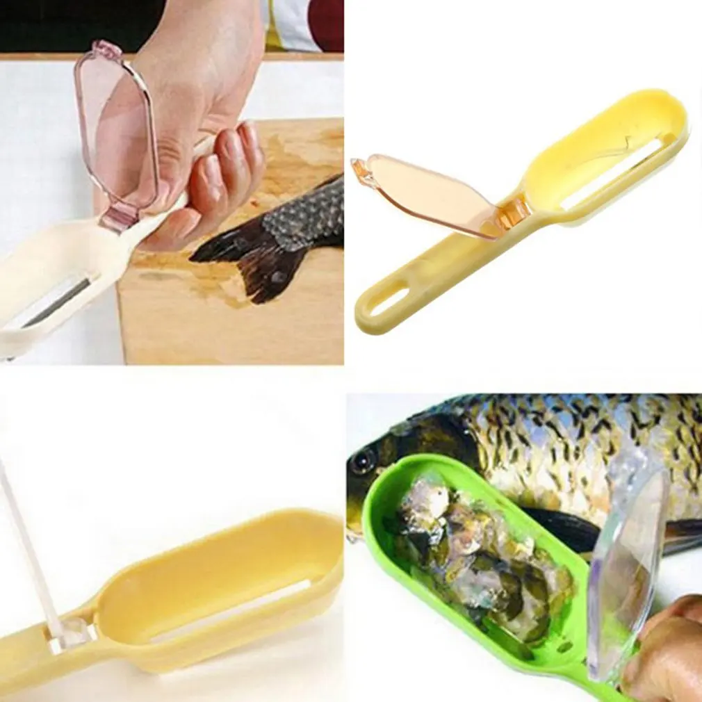 

FHEAL Fish Scale Scraper Practical Easy to Scrape the Scales With Lid Home Kitchen Tools