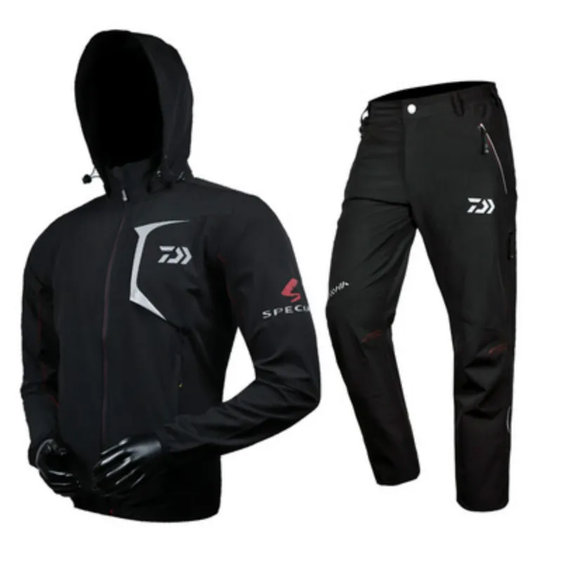 

2019 NEW DAIWA Fishing Clothes Pants Coat DAWA Suit Hooded Jacket Waterproof Breathable Reflected Light Man Fishing Trousers