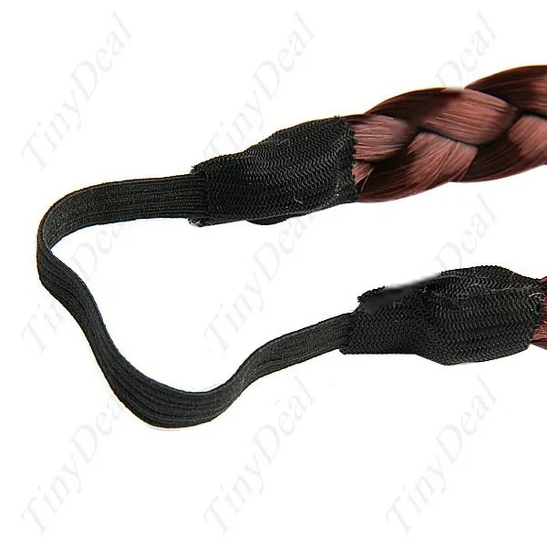 Kingdee Synthetic Fiber Wig Braid Hair Hoop Single Root False Plait Pigtail Hairpiece - Brownish Red NHP-37876 | Обустройство дома