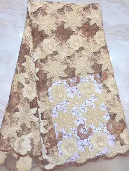 

French lace fabric 5yds/pce DHL velvet gold wire stone mesh 2019 royal dubai women's luxury party event dress YYZ89023