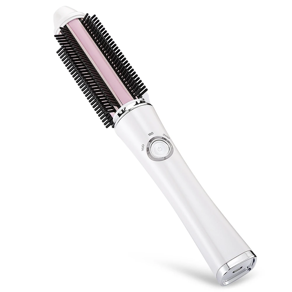 

Women Hair Straightener Curler Iron USB Rechargeable Cordless Curling Tool Styling Hot Brush Cordless use Fast Heating machine