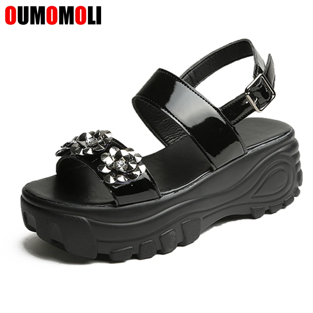 2019 الموضة الجديدة النساء الصنادل أحذية منصة حجر الراين الصيف حذاء كاجوال سيدة E235