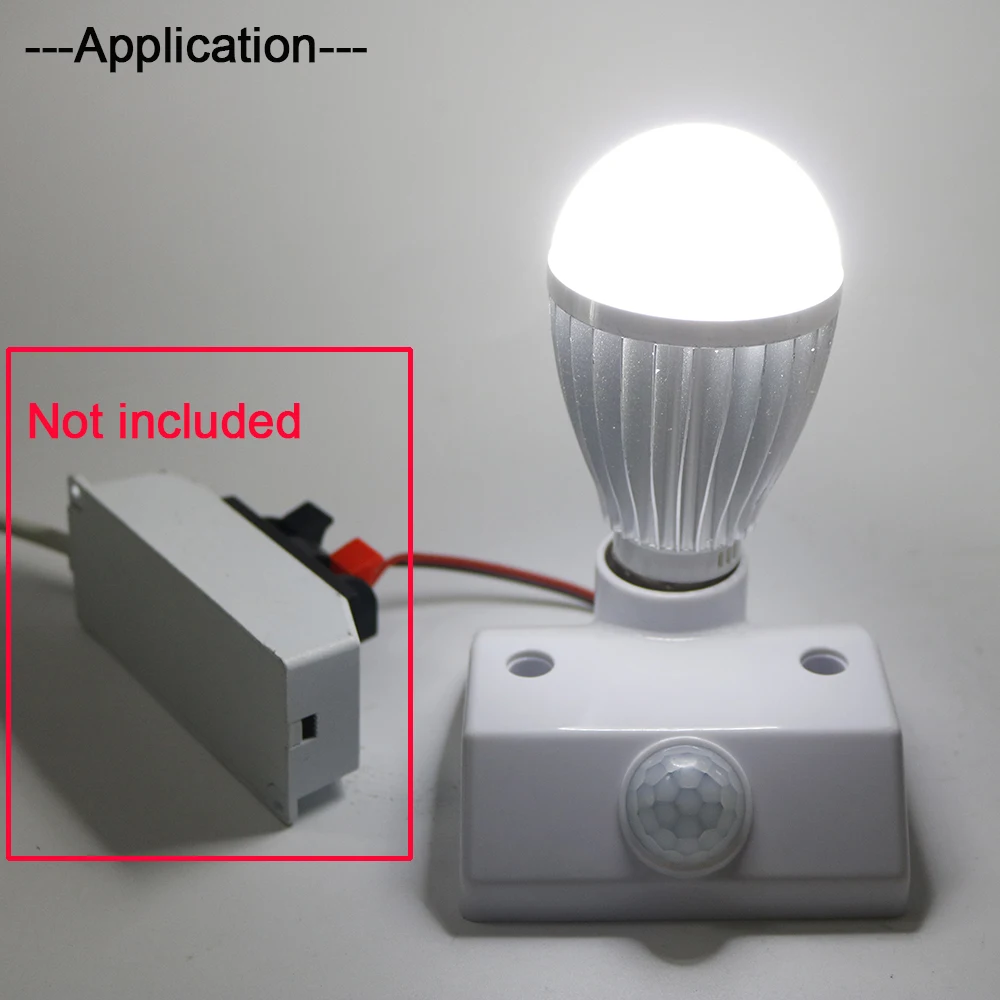 Движения PIR Сенсор E27 База автоматический Средства ухода за кожей инфракрасный ИК-держатель детектор разъем для внутреннего настенные