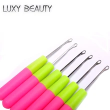 6 шт., игла для вязания косичек, 15 см/6 дюймов, Тянущая игла для вязания дредов и спиц для вязания крючком, большое плетение крючком, игла