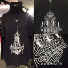 Зима свитер для женщин Новое поступление бисер Стразы черное платье в стиле кэжуал Модный женский Водолазка длинный пуловер