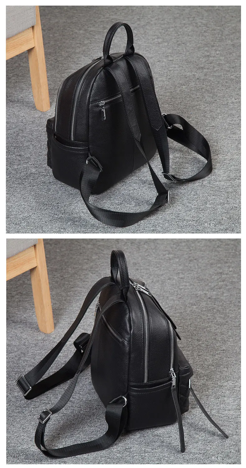 Корейский Клетчатый дизайнерский женский рюкзак из натуральной кожи, женский рюкзак, мягкий черный школьный рюкзак для девочек