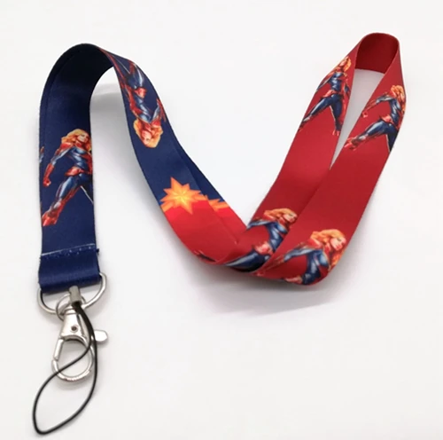  Cartoon Captain Marvel 1 pcs Neck Strap Lanyards Card Holders Bank Neck Strap Card Bus ID Holders R