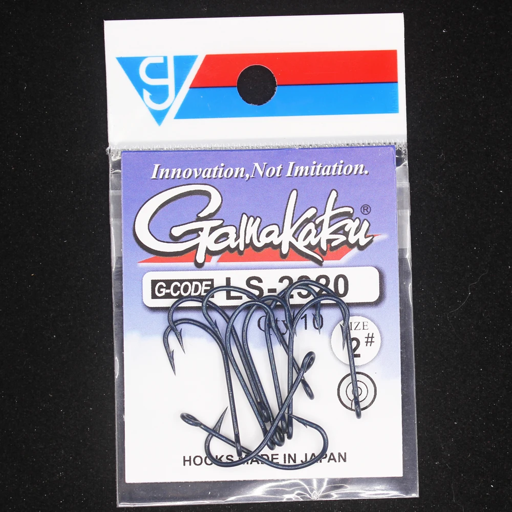 

10pcs/lot 2#-10# Blue Fishing Hooks High Carbon Steel 2320 Kirby Sea Hooks With Ringed Pesca Tackle hooks gamakatsu