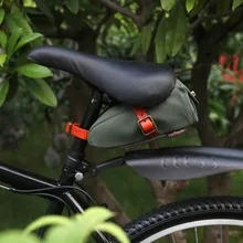 Tourbon Bike Saddle Bag Bicycle Seat Tail Case Waxed Canvas Phone Pouch Cycling Accessories Water Repellent