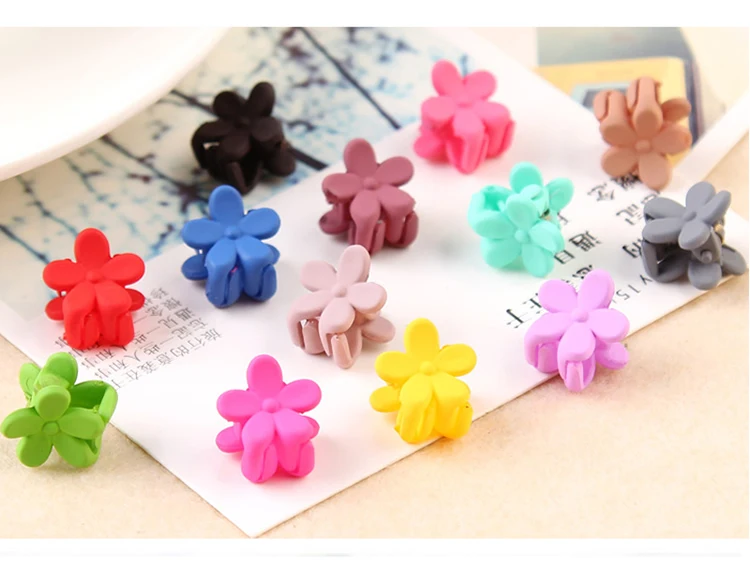 inSowni 10 Pack Plastic Flower Small Mini Hair Claw Clips Barrettes Accessories Hairgrips for Baby Girls Toddlers Kids Children