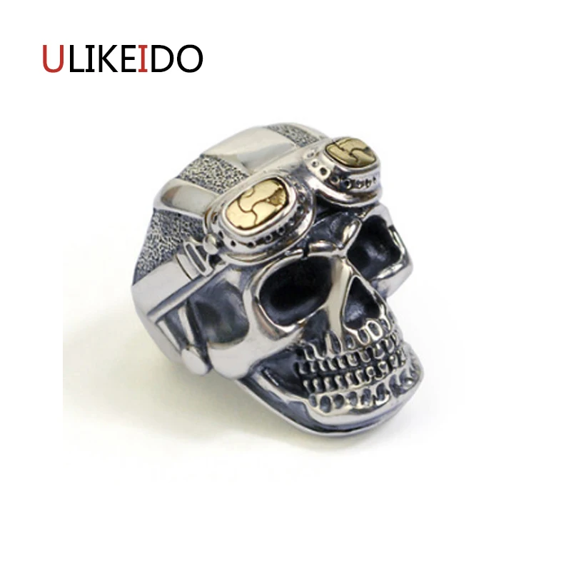 

100% Pure 925 Sterling Silver Jewelry Skeleton Rings Wide Version Men Signet Ring For Women Special Christmas Gift 1124