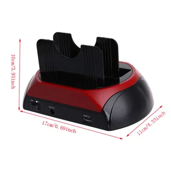 

Dual 2.5"/3.5" IDE SATA HDD Hard Drive Disk Holder Base Dock Docking Station