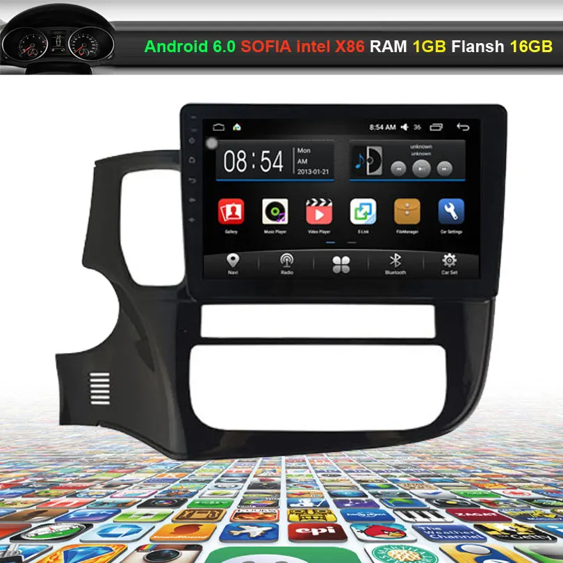 10.2 inch Car Video Audio Player for Mitsubishi OUTLANDER 2017 with GPS Navigation Bluetooth