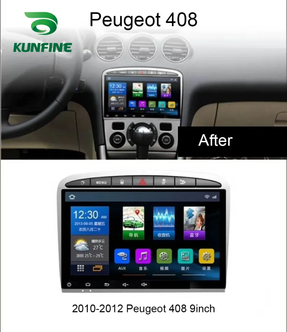 Discount Octa Core Android 8.1 4GB RAM 64GM ROM Car DVD GPS Navigation Player Deckless Car Stereo For Peugeot 408 2010-2012 Radio 2