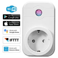 WiFi Smart Socket Power Plug With Timing APP Remote Control Compatible With Amazon Alexa Google Home Mini Smart Home Automation uk wifi smart plug smart home power socket for amazon alexa google home app remote control electric appliances schedule function