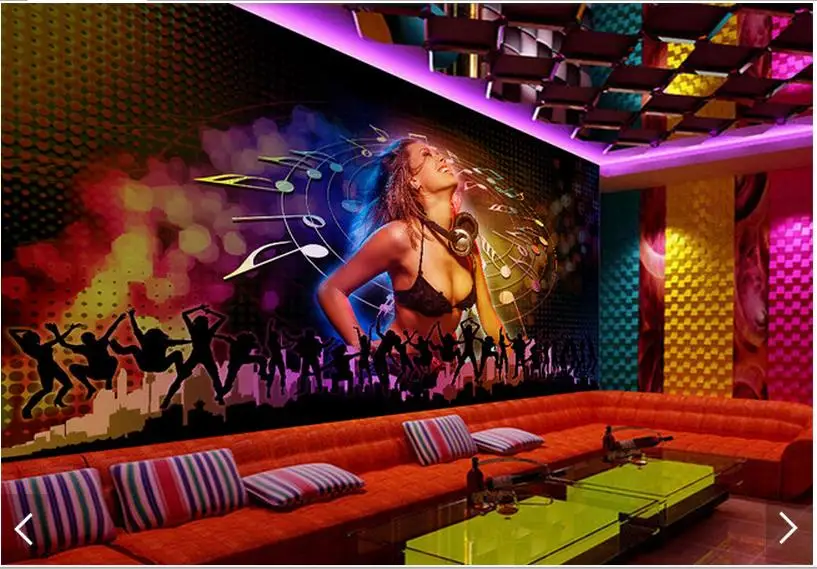 3d 壁紙カスタム 3d 壁の壁画壁紙 Dj セクシーガール Ktv 背景の壁の背景壁 3d リビングルームの写真の壁紙 3d Wall Murals Wallpaper 3d Wallpaperphoto Wallpaper Aliexpress