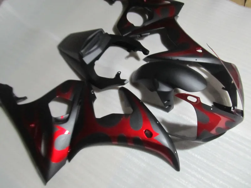 

Red matte black Fairing kit for YAMAHA YZFR6 03 04 05 YZF R6 YZF600 2003 2004 2005 Motorcycle Fairings set+7gifts YH01