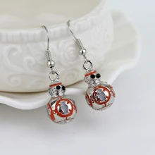 RJ фильм Звездные войны Пробуждение силы 3D робот BB8 серьги гвоздики Время Тернер Игра престолов для женщин Девушка