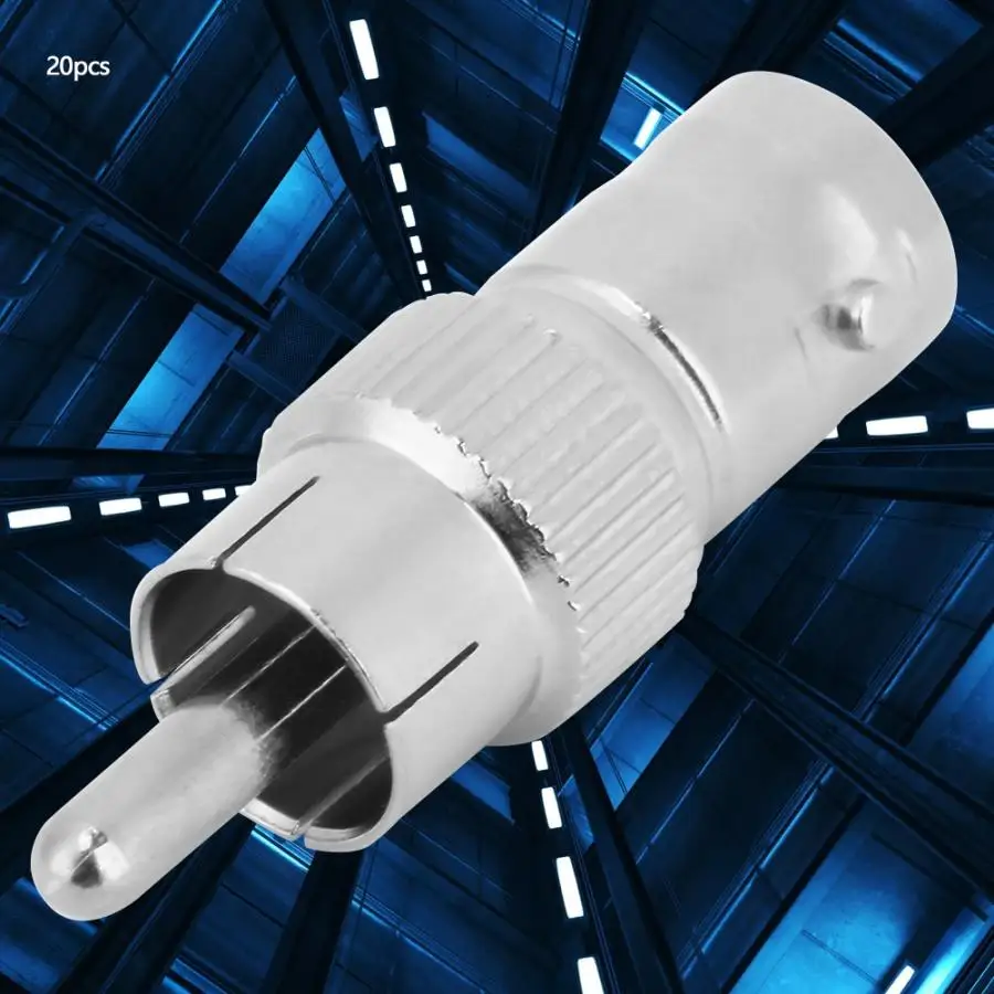 

20Pcs BNC to RCA Adapter Female to Male Adapter Connector Q9 Female Adapter BNC Connector