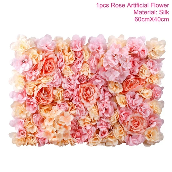 40x60 см Искусственный Шелковый цветок розы Шампанское Декор цветок для свадебного украшения цветок настенный романтический свадебный фон Декор - Цвет: Style 2