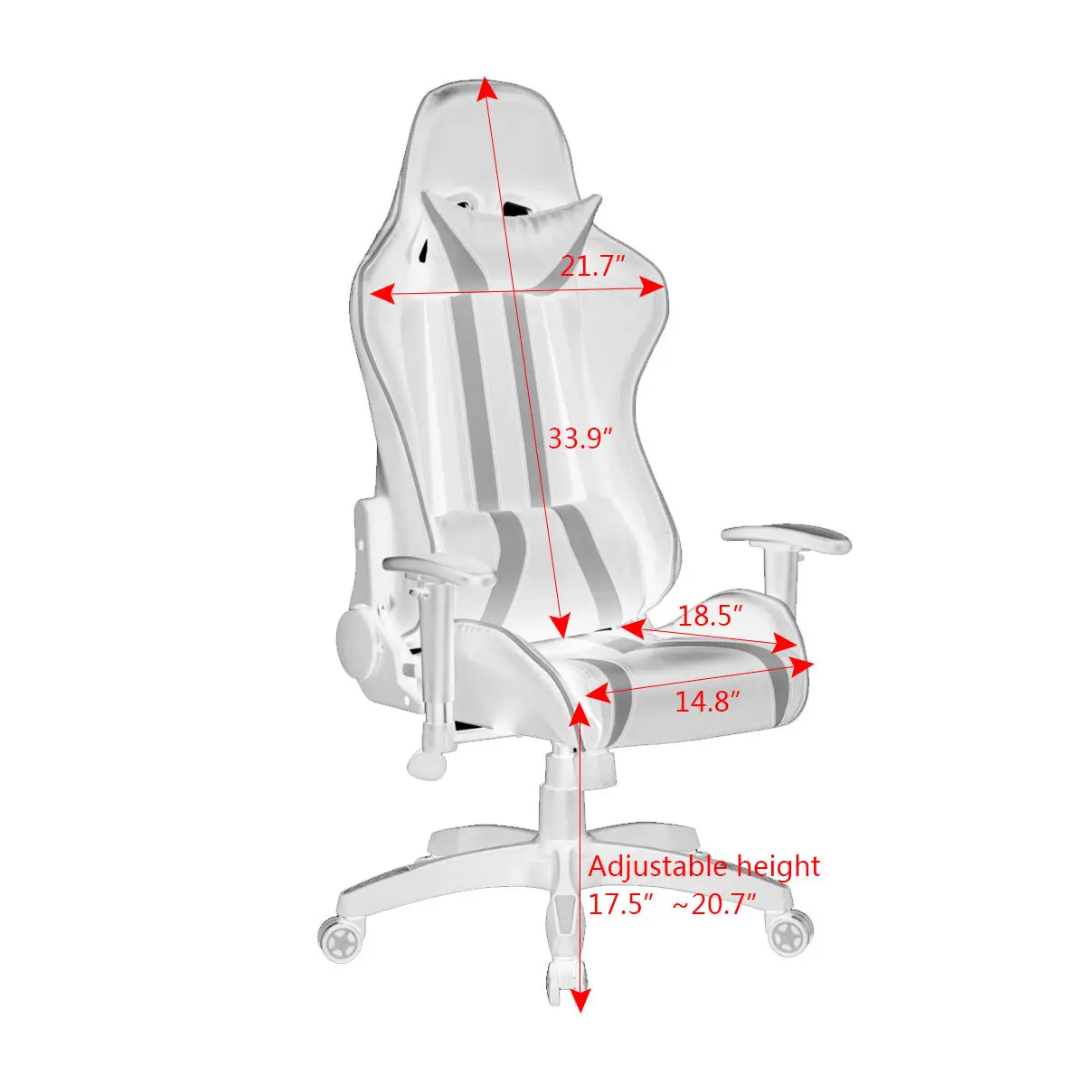  Home Office High Back Gaming Chair Racing Reclining Chair Swivel