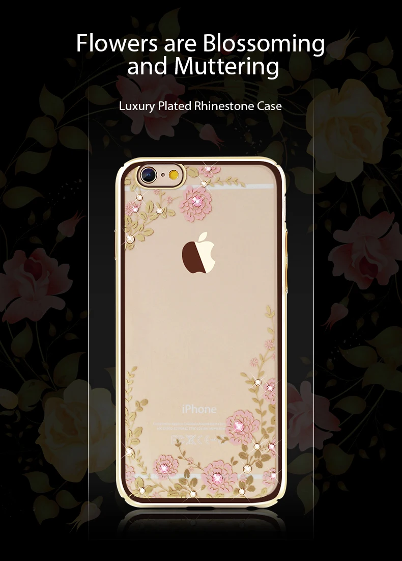 KINGXBAR Case for iPhnoe 6 Cover 6s Plus Crystals from Swarovski Luxury Diamond Case for iPhone 6s Funda Electroplating          (1)
