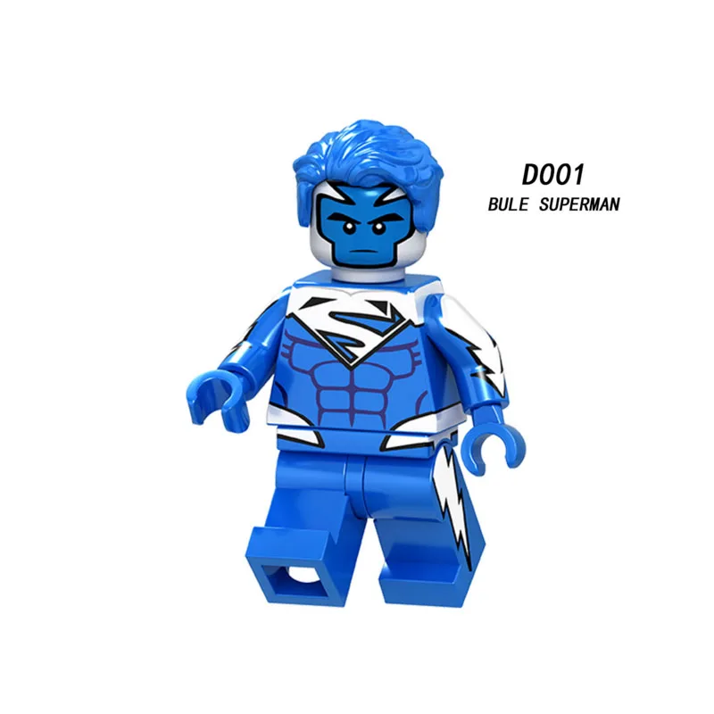 

Single Sale Super Heroes Star Wars Blue superman 001 Model Mini Building Blocks Figure Bricks Toy gift