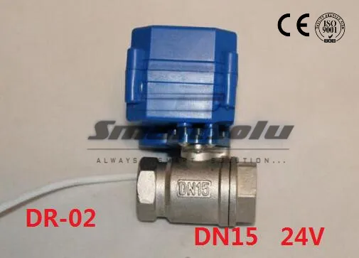 1/2 BSP DN15 24 В DC нержавеющая сталь, 2 варианта электрические мини-мяч Клапан cr-02 провода электрические автоматический Клапан