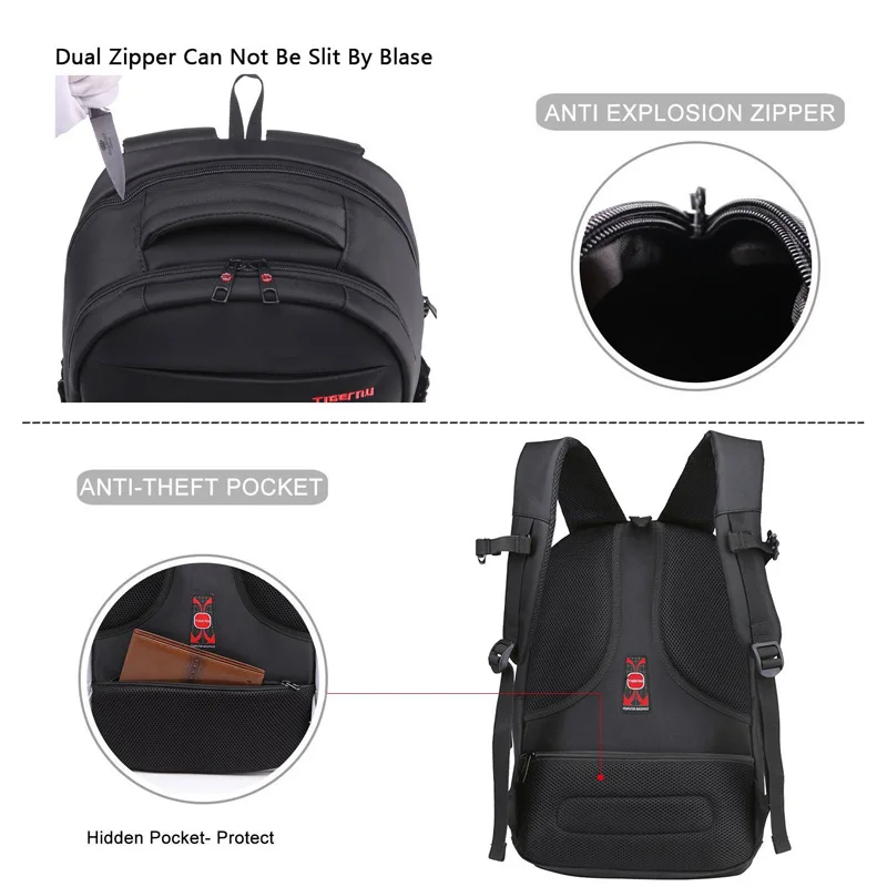 US $43.77 Tigernu Brand Splashproof Men Backpack Business Computer Backpack Female Casual Bag Women Backpack Mens Waterproof Laptop Bag