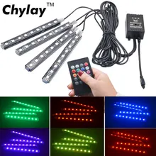 Car RGB LED Strip Light Car Styling Decorative Automobile Atmosphere Lamps Car Interior Light Wireless Remote/Voice Control