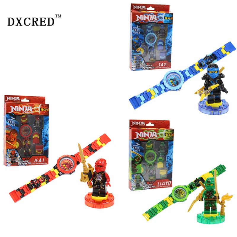

Phantom Newest Ninja Dream NINJA Wrist Watch Spinning Battle Building Block Compatible Toy With Small Figure Toy Gift