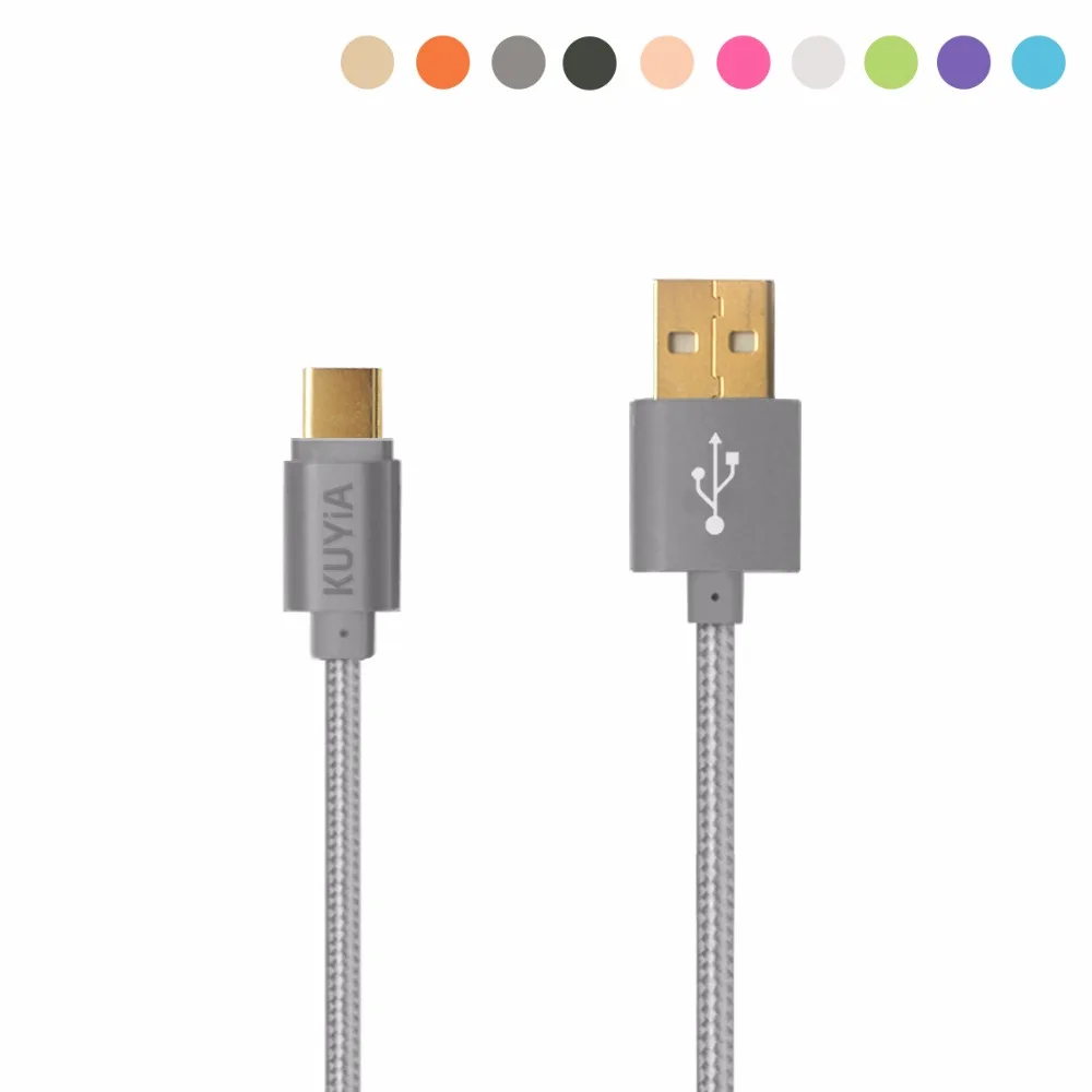 Kuyia نوع C 3.1 USB كابل عالية السرعة نقل البيانات سريع شحن كابل لسوني LG Xiaomi هواوي سامسونج USB C ميناء جهاز