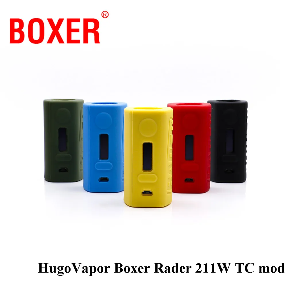 

original HugoVapor Boxer Rader 211W TC Box Mod electronic cigarette battery for vape tank lightest dual-battery mod