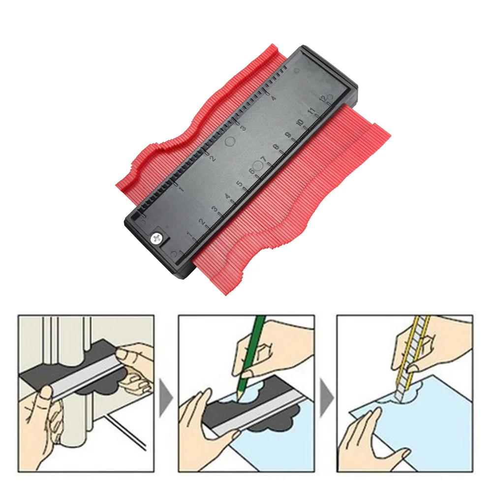 Измерительные приборы, контурный профиль, копировальный прибор, Дубликатор, стандарт, 5 ширина, инструмент для маркировки древесины, плиточный ламинат, плитка, общий инструмент, пластиковый измерительный прибор