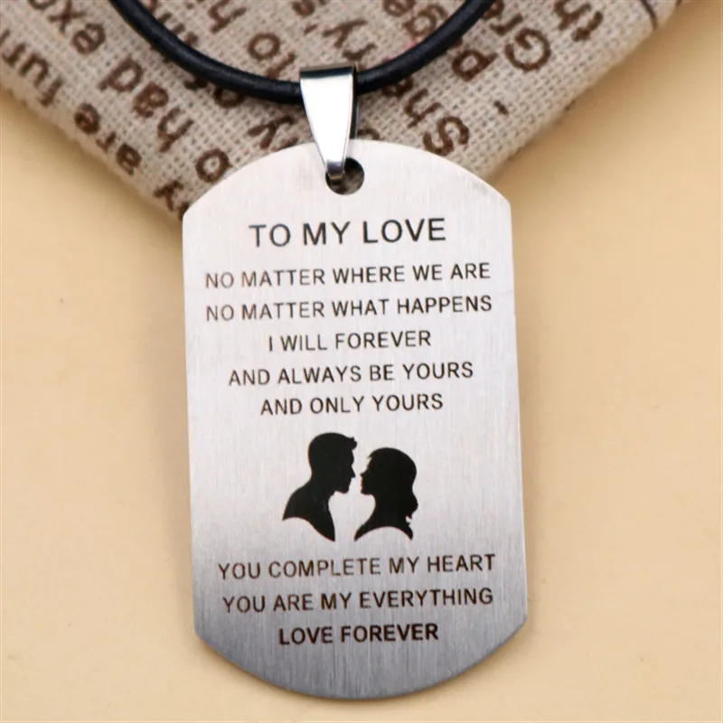 WKOUD 2 шт. титановая сталь You Are My All Love Forever Tag Charm DIY парные ювелирные изделия из