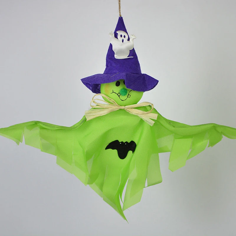 1x Halloween Scary Props Garland Pumpkin Spider Hanging Ghost Paper Party Decor 3 Colors