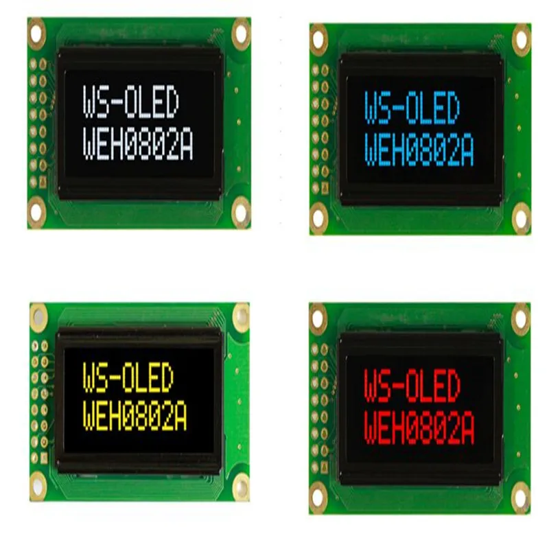 WEH000802 Winstar с низким энергопотреблением 8x2 (8 символов x 2 линии) OLED-дисплей