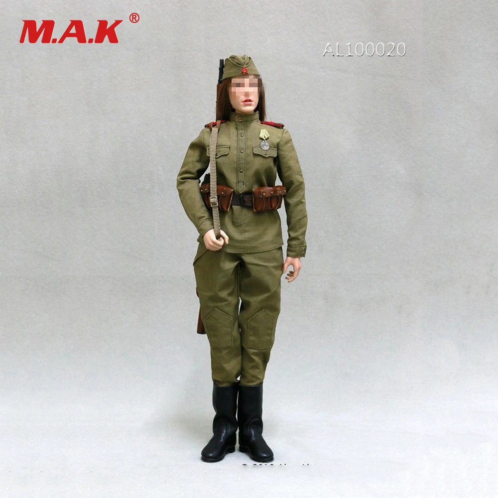 

AL100020 1/6 Female Clothes Accessories WWII Woman Soviet Sniper Solider Clothes Set for 12" Action Figure Doll