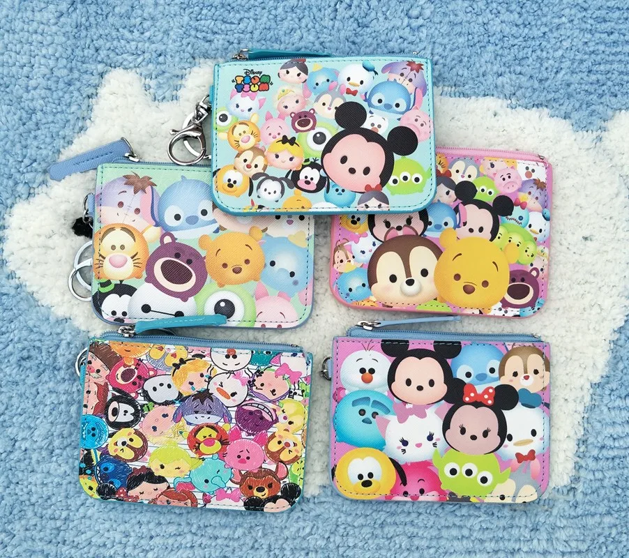 

2018 Sale Unisex Monedero Tsum Mickey Minnie Aliens Card Holder Coin Wallet Money Bag Ornament Chain Anime Handbag 9x12cm New