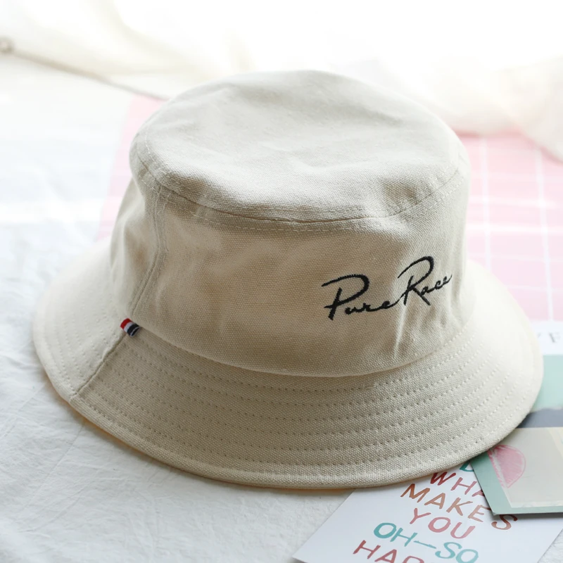

Solid color Alphabet Bucket Hats men and womenSummer Cap
