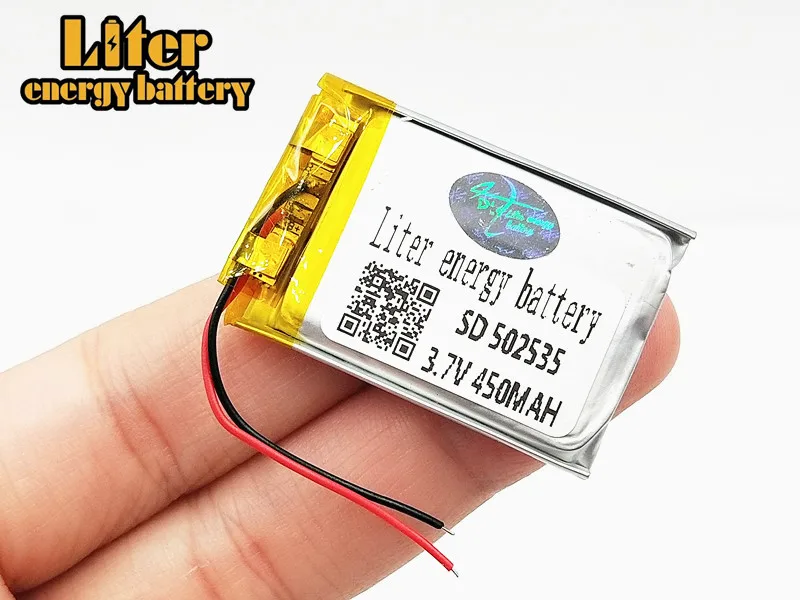 1/2/4 шт 3,7 V литий-полимерная батарея 502535 450 mAh MP3 MP4 MP5 gps Bluetooth 5*25*35 мм аккумулятор небольшой стерео цифровой код