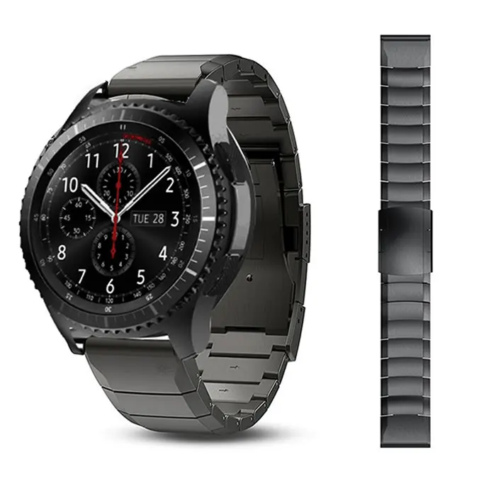 Металлический браслет для часов из нержавеющей стали для samsung gear S3 22 мм 20 мм браслет для Galaxy Watch 46 мм