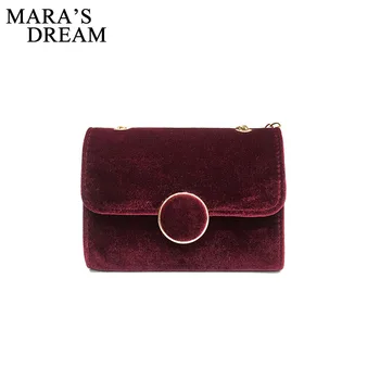 

Mara's Dream 2018 Handbag Quilted Chain Bag Blue Velvet Women Bags Femme Women Shoulder Bags sac A Main Femme Crossbody Bags