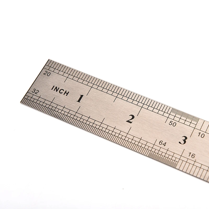 1 шт. Нержавеющая сталь металлической линейки метрики правило точность двухсторонней измерительный инструмент Оптовая Длина: 22,8 см