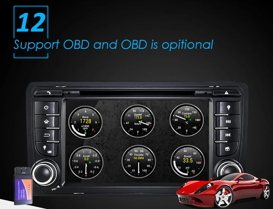 Top Eunavi 7" Octa 8 Core 4G RAM Android 8.0 Car DVD Radio Player for Audi A3/S3(2003-2013) stereo with TPMS/OBD2/4G/DAB+/GPS/WIFI 21