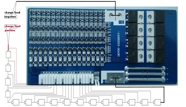 16 S 30A литиево-полимерный lipo BMS/PCM/PCB плата защиты батареи для 16 ячеек 18650 литий-ионный аккумулятор ячейка w/баланс w/темп