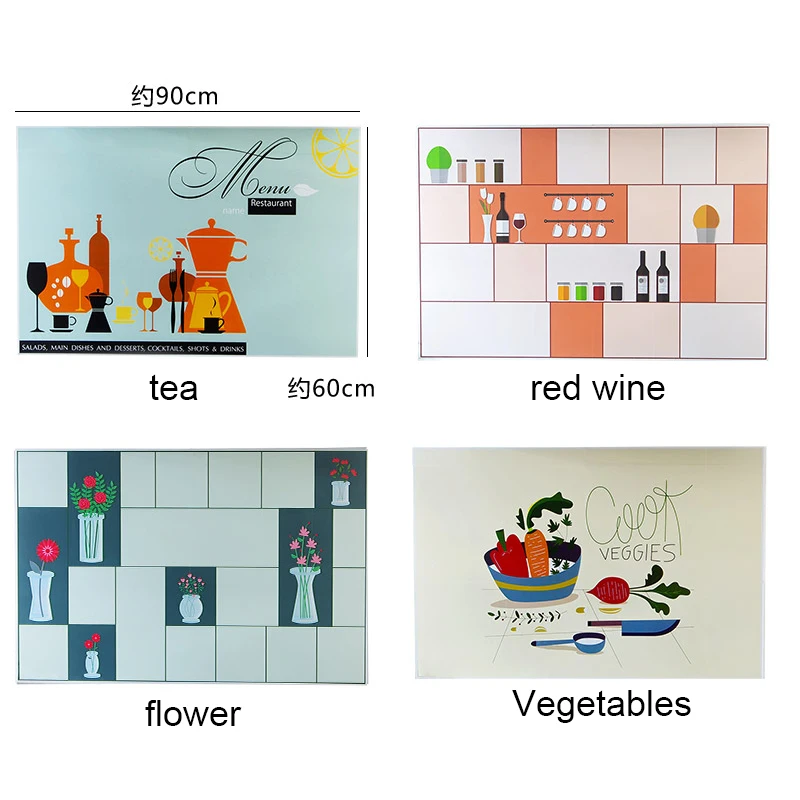 90*60cm Kitchen Oilproof Removable Wall Stickers Aluminum foil Art Decor Home Decal oil stickers wall stickers room decoration