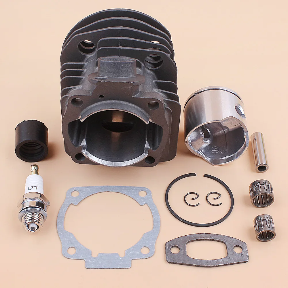 45mm Cylinder Head Piston Bearing Intake Manifold Gasket Kit For Husqvarna 55 51 50 Chainsaw Engine Motor Parts Nikasil Plate 6